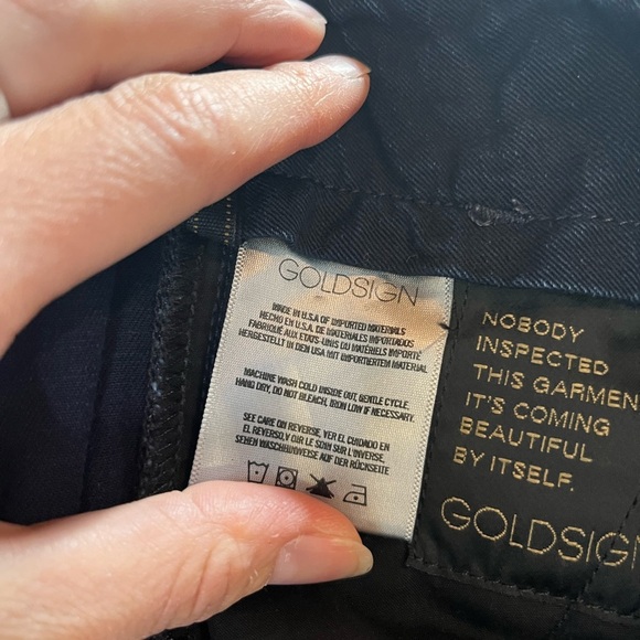 Trendy Goldsign Karla Women Denim Moari Dark Wash High Rise Wide Leg Jeans Sz 27 - Picture 5 of 12